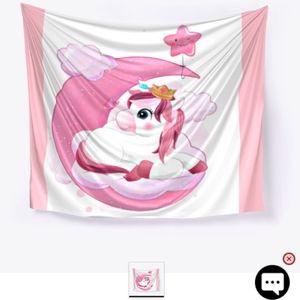 Baby unicorn tapestry 51x60